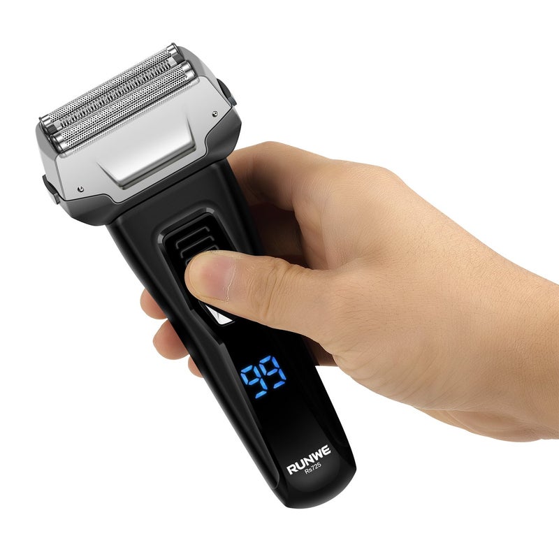 Runwe Rs725 Men's Electric Razor Cordless Foil Shaver with Pop-Up Beard Trimmer and LCD Display for Men Wet/Dry Shaving - Image 2
